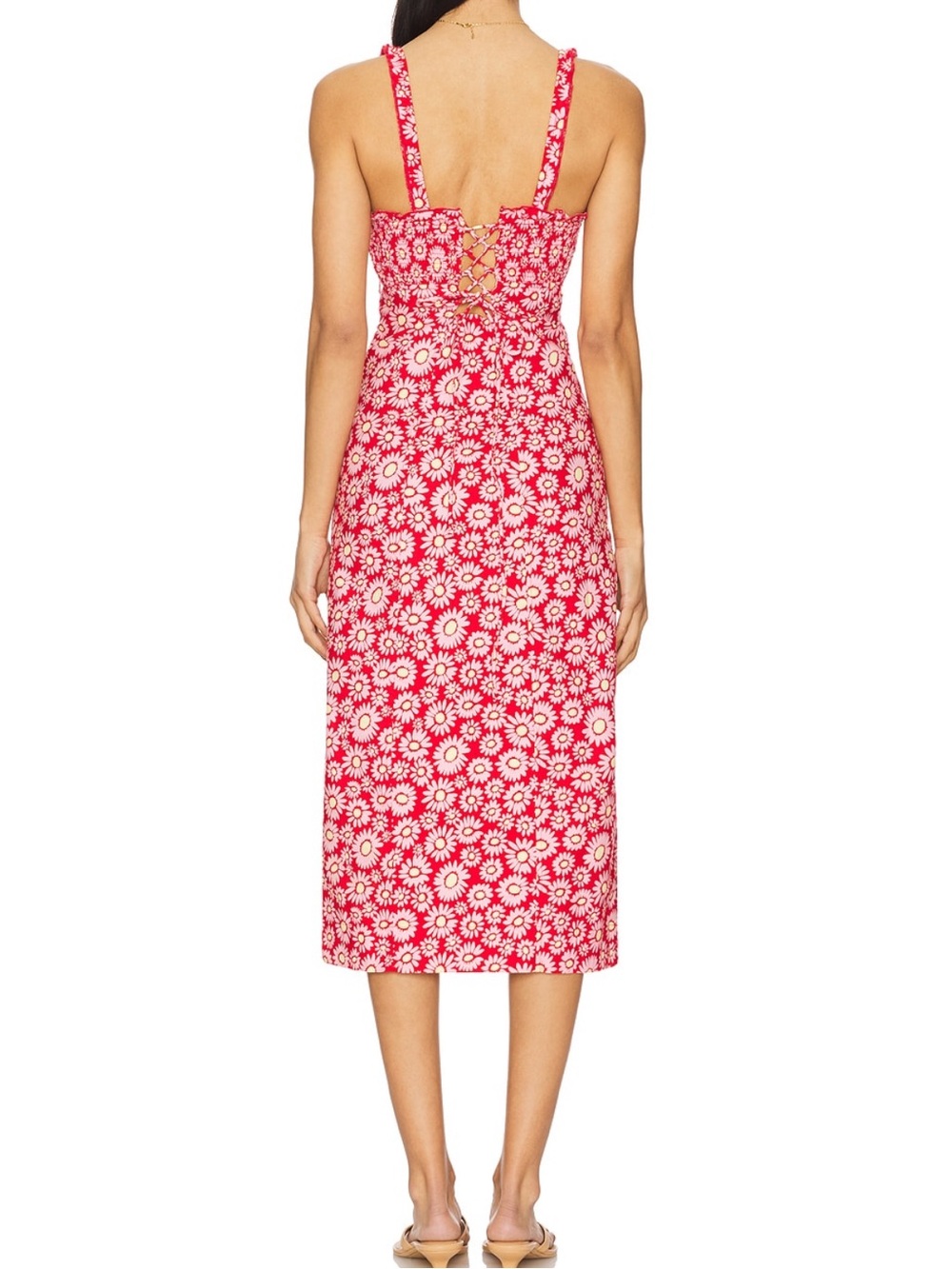 Free People Tomato Daisy Print Midi Dress - Picture 4 of 12